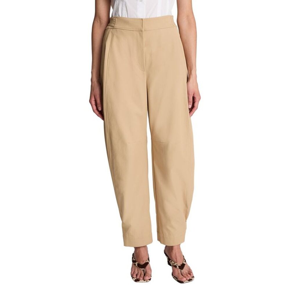 Kenneth Cole Womens  High Rise Fly Front Waistband Tab Barrel Leg Pant', Red